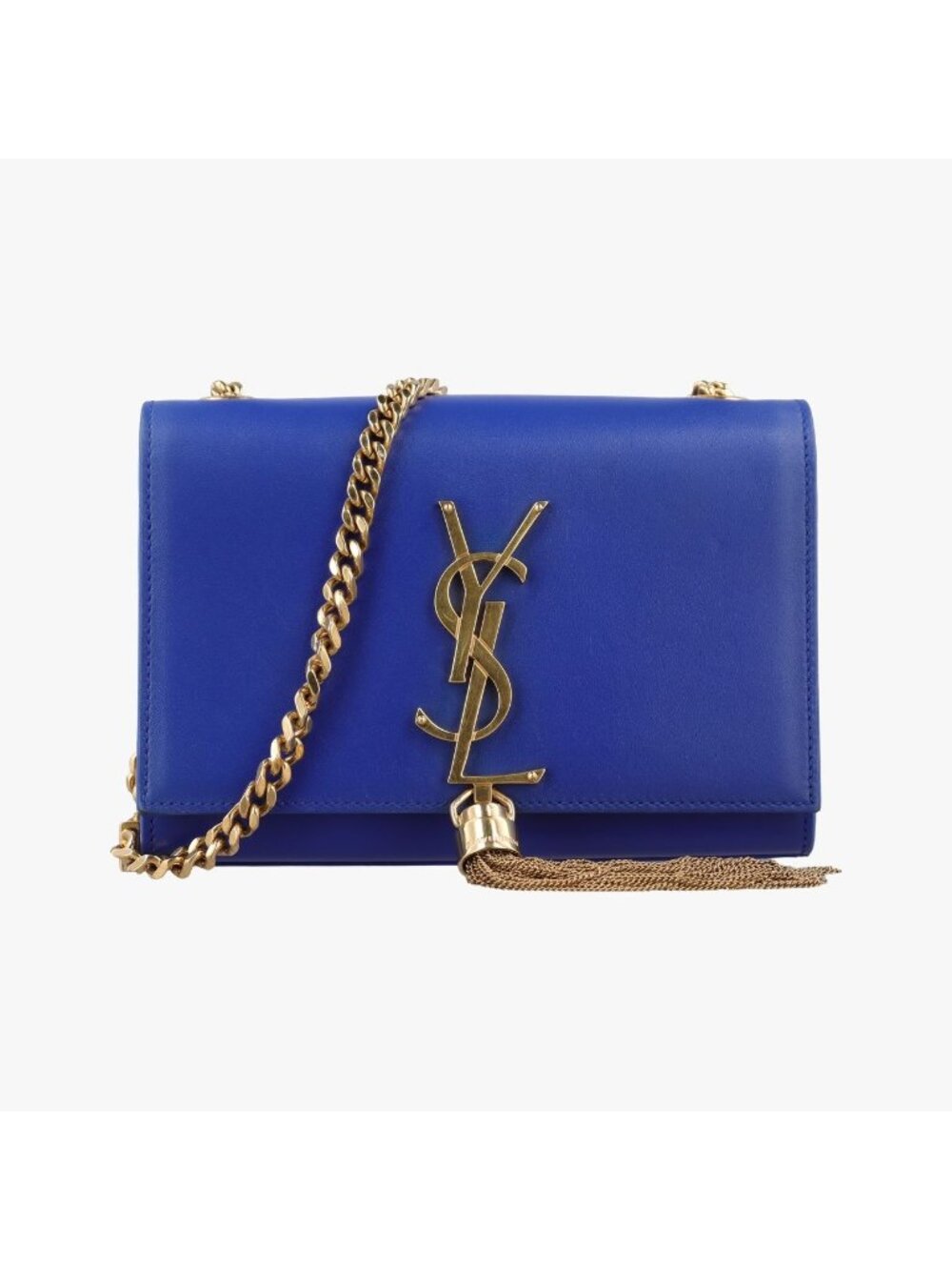 Saint Laurent Kate Blue Leather